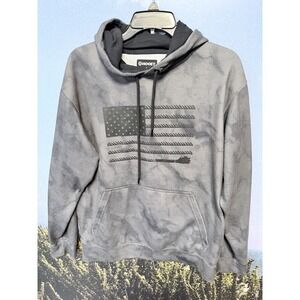 Hooey Hoodie‎ Mens L  Pullover Sweatshirt  Hood Western USA Flag Graphic